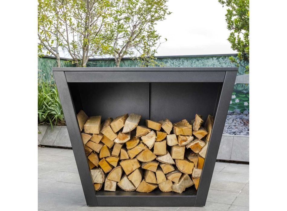 Suport pentru lemn de foc din interior sau exterior cu design de lucru - Esplanade Viadurini