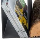 Suport pentru bușteni de design pentru interior din oțel gri Fabricat în Italia - Tramontana Viadurini