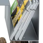 Suport pentru bușteni de design pentru interior din oțel gri Fabricat în Italia - Tramontana Viadurini