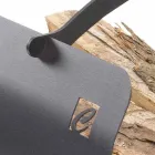 Suport de bușteni din oțel cu mâner de înaltă calitate fabricat în Italia - Luna 2020 Viadurini