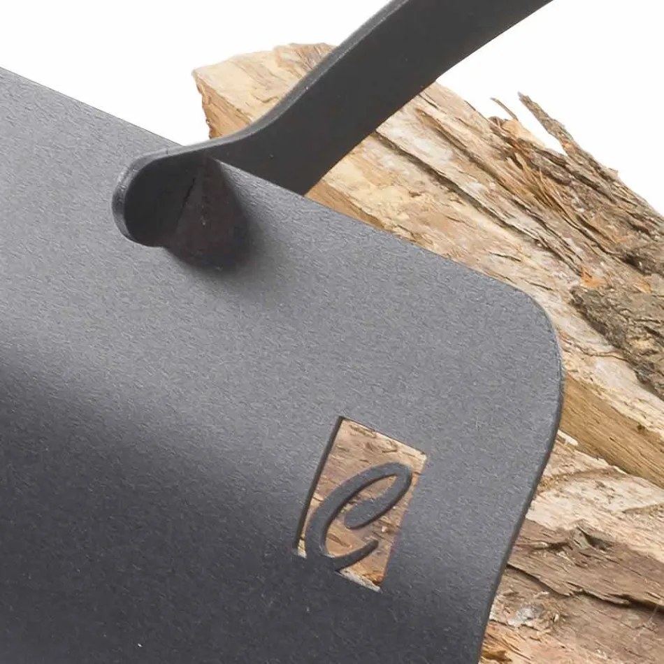 Suport de bușteni din oțel cu mâner de înaltă calitate fabricat în Italia - Luna 2020 Viadurini