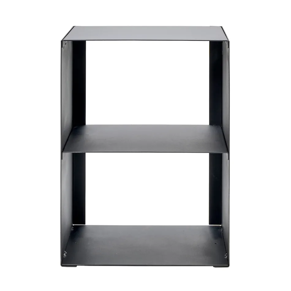 Suport pentru lemne de foc din Otel Vopsit cu Vopsea Neagra Made in Italy - Fiamme Viadurini