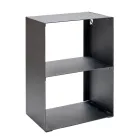 Suport pentru lemne de foc din Otel Vopsit cu Vopsea Neagra Made in Italy - Fiamme Viadurini