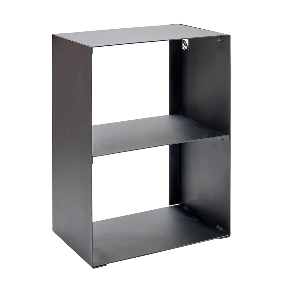 Suport pentru lemne de foc din Otel Vopsit cu Vopsea Neagra Made in Italy - Fiamme Viadurini