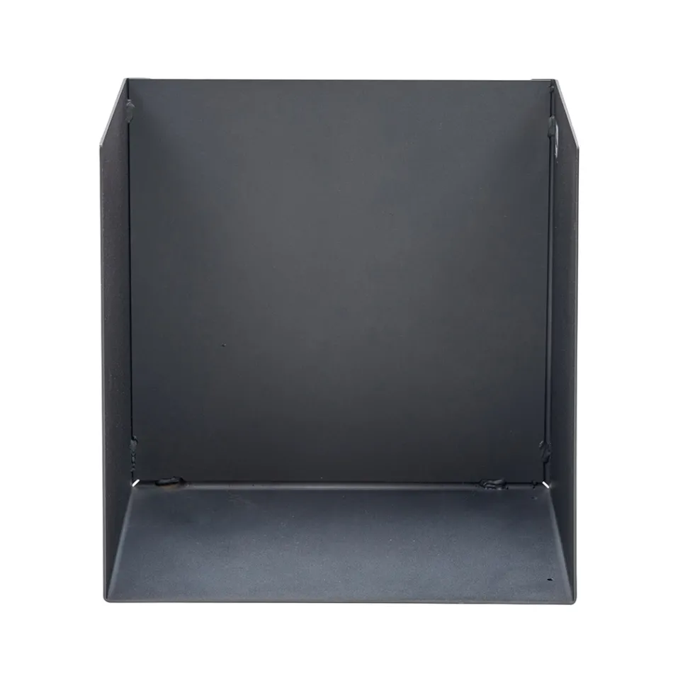 Suport pentru lemne de foc din otel vopsit negru Made in Italy - Fiamme Viadurini