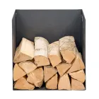 Suport pentru lemne de foc din otel vopsit negru Made in Italy - Fiamme Viadurini