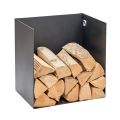 Suport pentru lemne de foc din otel vopsit negru Made in Italy - Fiamme