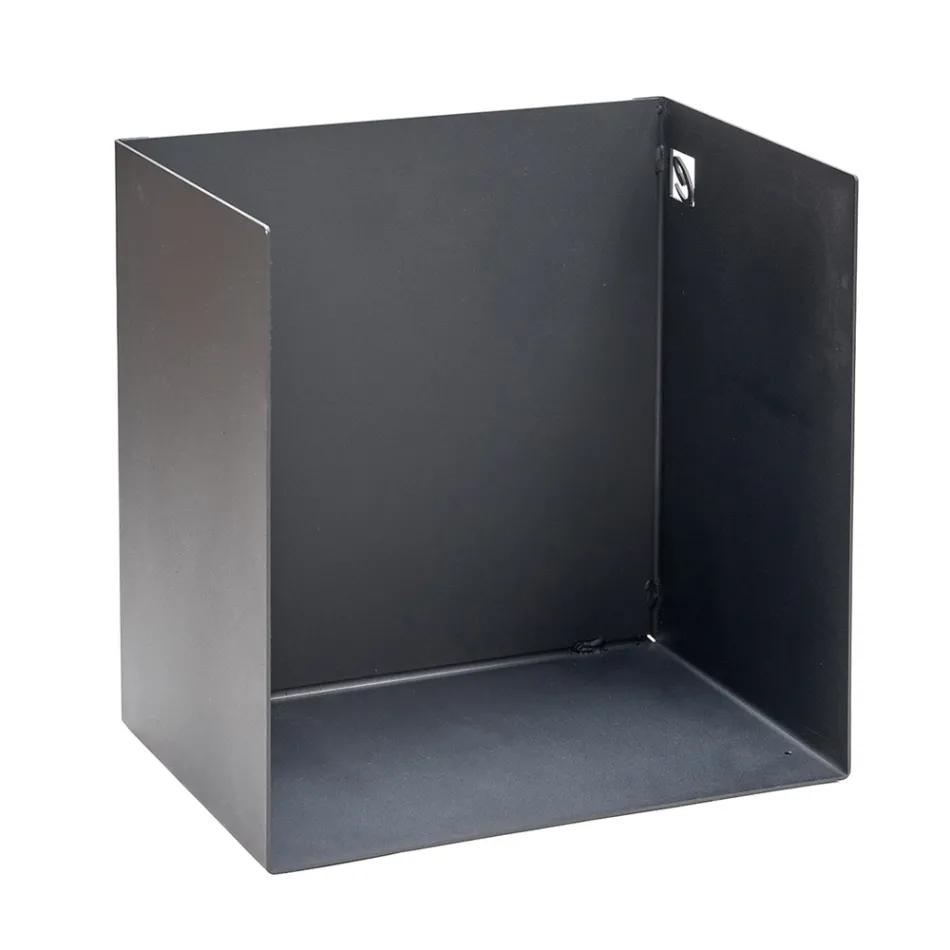 Suport pentru lemne de foc din otel vopsit negru Made in Italy - Fiamme Viadurini