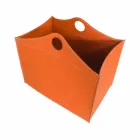 Portalegna din piele legat cu roți WoodBag fabricate în Italia Viadurini