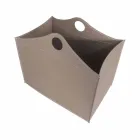 Portalegna din piele legat cu roți WoodBag fabricate în Italia Viadurini