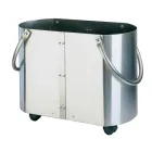 Suport lemn in diferite finisaje cu 2 manere laterale Made in Italy - Impala Viadurini