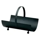 Suport de busteni metalic cu maner si 4 picioare Made in Italy - Buffalo Viadurini