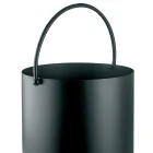 Suport metalic pentru bușteni cu mâner superior și roți Fabricat în Italia - Bizon Viadurini