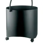 Suport metalic pentru bușteni cu mâner superior și roți Fabricat în Italia - Bizon Viadurini