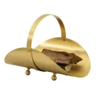 Suport lemn din alama cu maner si 4 picioare Made in Italy - Tigru Viadurini