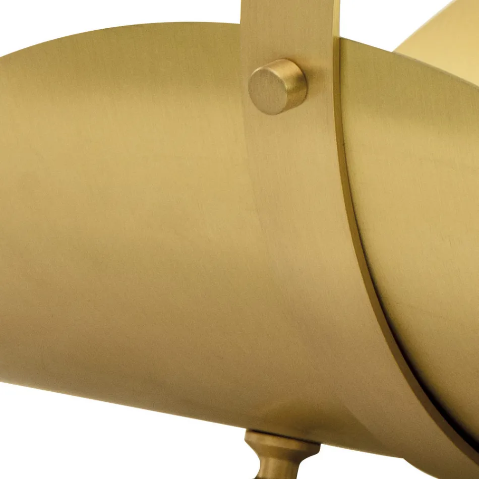 Suport de bușteni din alamă cu mâner și 4 picioare Fabricat în Italia - Tigru Viadurini