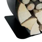 Suport interior pentru lemn de foc din oțel vopsit Fabricat în Italia - Leopoldo Viadurini