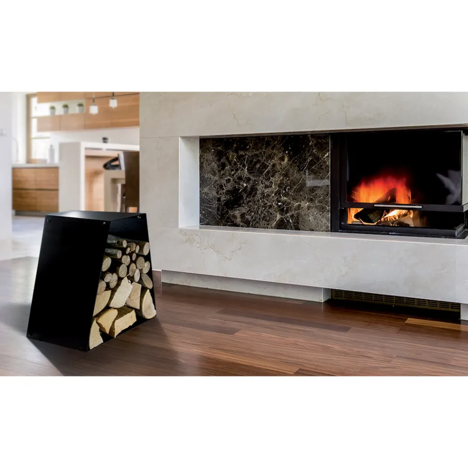 Suport modern pentru podea din oțel vopsit Fabricat în Italia - Demetra Viadurini