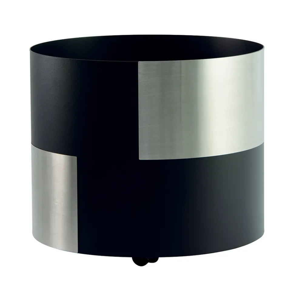 Suport din lemn modern din metal cu roți fabricat în Italia - creion Viadurini