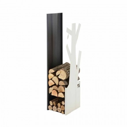 Suport pentru lemn de foc pentru șemineu Made in Italy Design PLVA-028 Viadurini