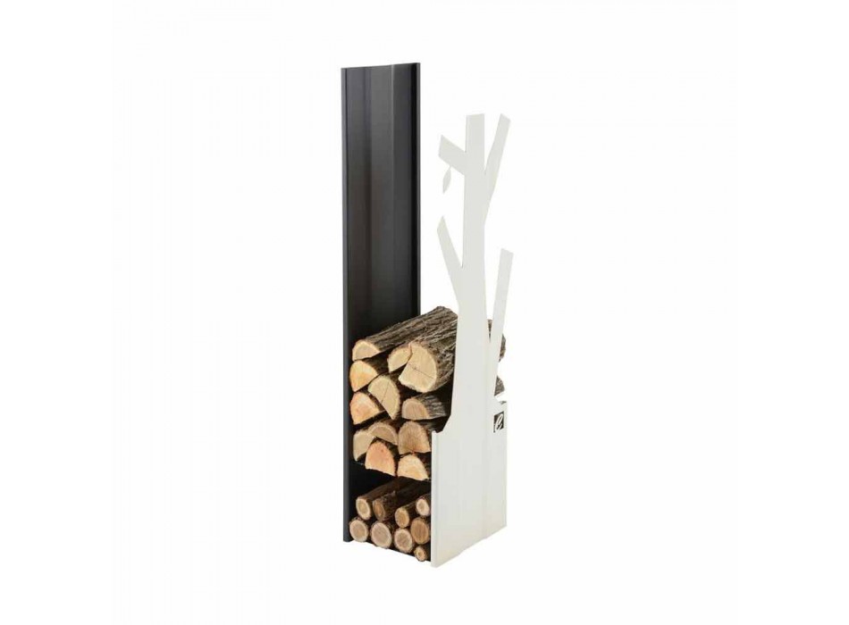 Suport pentru lemn de foc pentru șemineu Made in Italy Design PLVA-028 Viadurini
