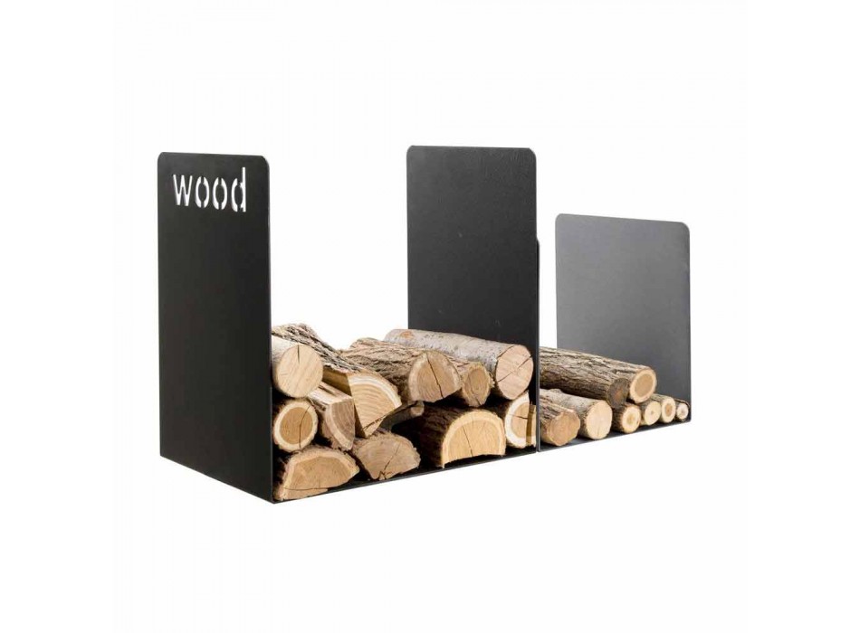 Suport pentru lemn de foc pentru șemineu Made in Italy design PLW Viadurini