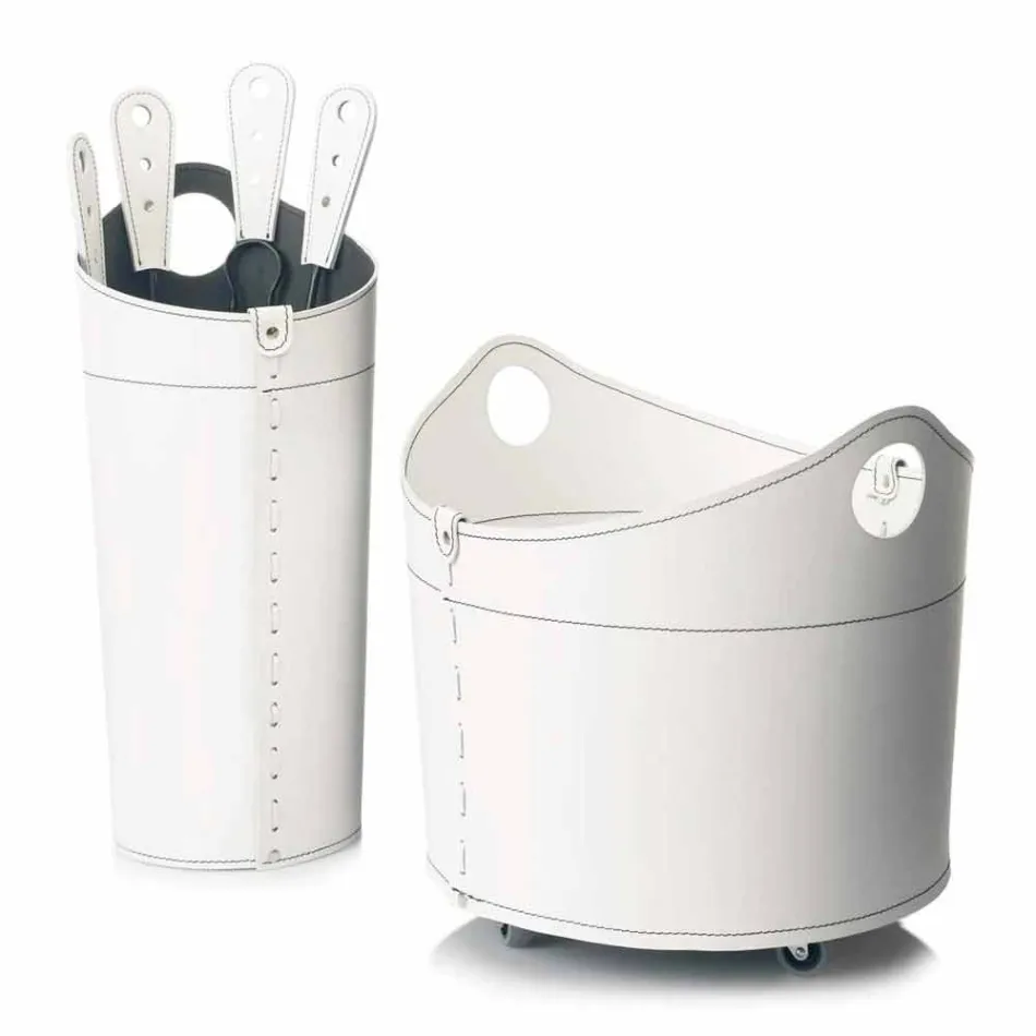 Lemn de păstrare, suport pentru fier și fier pentru piele Nicad, fabricat în Italia Viadurini