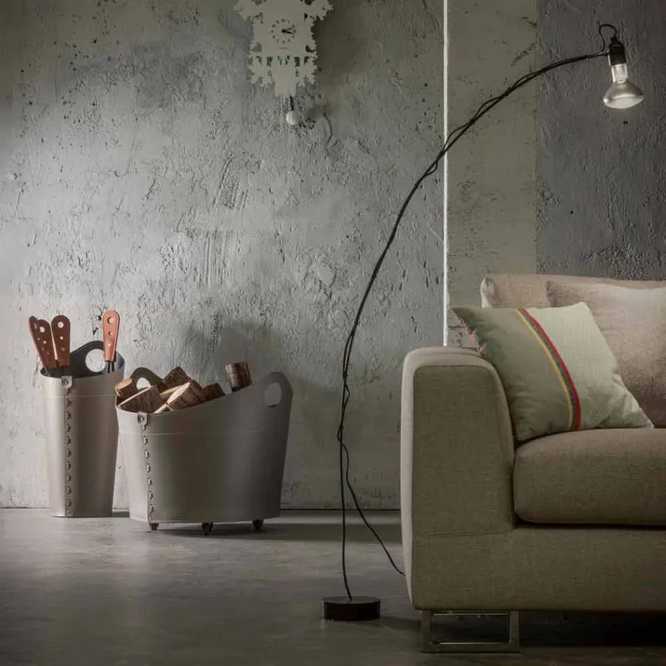 Lemn de păstrare, suport pentru fier și fier pentru piele Nicad, fabricat în Italia Viadurini