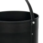 Suport pentru busteni rotund din piele ecologica cu roti Made in Italy - Chameleon Viadurini