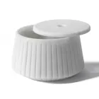 Suport de depozitare cu marmură albă de Carrara sau negru Portoro Design cu dungi - Cairo Viadurini