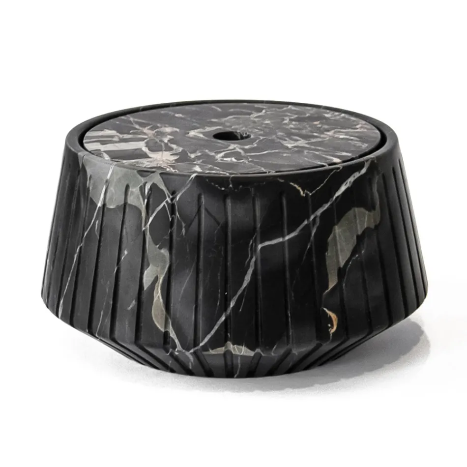 Suport de depozitare cu marmură albă de Carrara sau negru Portoro Design cu dungi - Cairo Viadurini