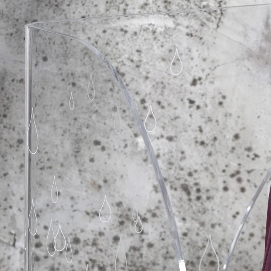 Suport pentru umbrele din cristal acrilic transparent decorat cu laser - Versio Viadurini