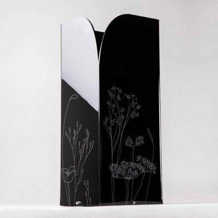 Suport umbrelă modern în plexiglas negru sau transparent cu gravură - Florinto Viadurini