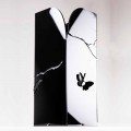 Suport umbrelă din plexiglas negru cu gravuri și decorațiuni 3D, design modern - Farfo