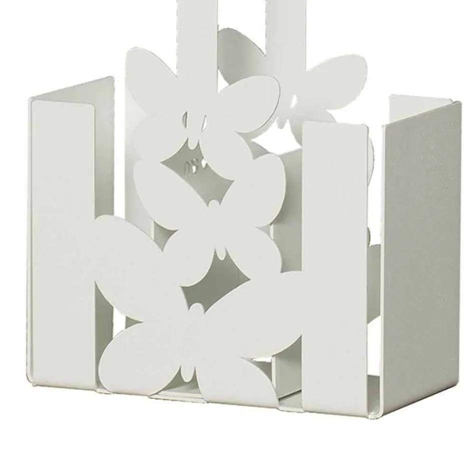 Suport modern pentru tacâmuri din lemn de culoare albă, bej sau fildeș - Made in Italy - Laida Viadurini