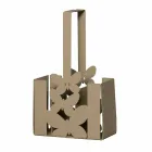 Suport modern pentru tacâmuri din lemn de culoare albă, bej sau fildeș - Made in Italy - Laida Viadurini