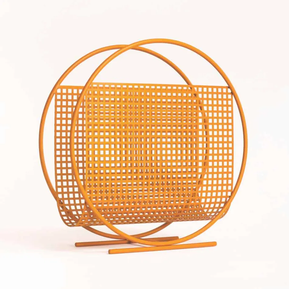 Raft pentru reviste din oțel cu design rotund Made in Italy - Ladle Viadurini