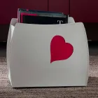 Design rack magazin din piele cu un design modern Beatrice Viadurini