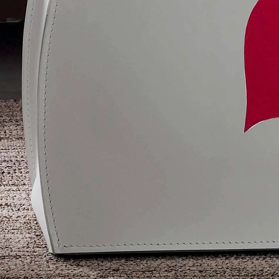 Design rack magazin din piele cu un design modern Beatrice Viadurini