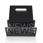 Revista de design de plexiglas negru sau transparent, realizată în Italia - Omar Viadurini