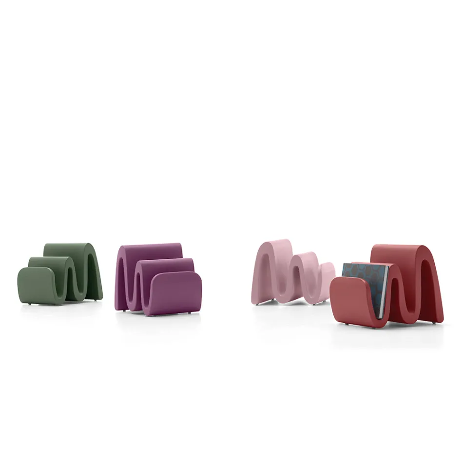 Raft modern din polietilenă colorată pentru reviste Made in Italy - Munoz Viadurini