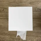 Suport pentru role de baie în Corian alb sau cu insertii negre Design italian - Elono Viadurini