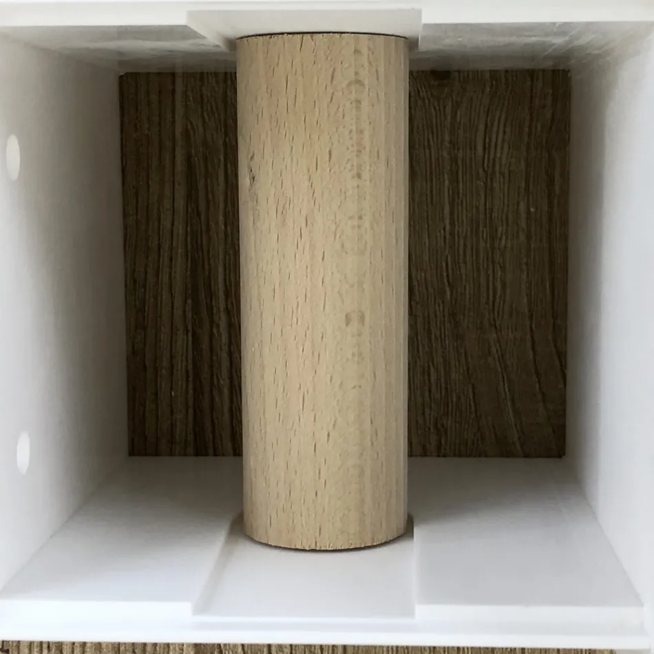 Suport pentru role de baie în Corian alb sau cu insertii negre Design italian - Elono Viadurini