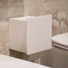 Suport pentru role de baie în Corian alb sau cu insertii negre Design italian - Elono Viadurini