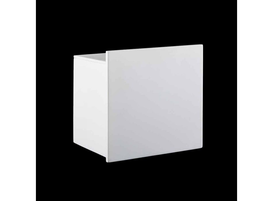 Suport pentru role de baie în Corian alb sau cu insertii negre Design italian - Elono Viadurini