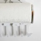 Suport pentru rulouri de perete din fier alb sau bej fabricat în Italia - Leiden Viadurini