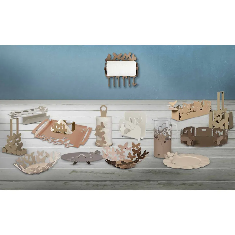 Suport de hârtie de design din fierul prețios fabricat în Italia - Leiden Viadurini