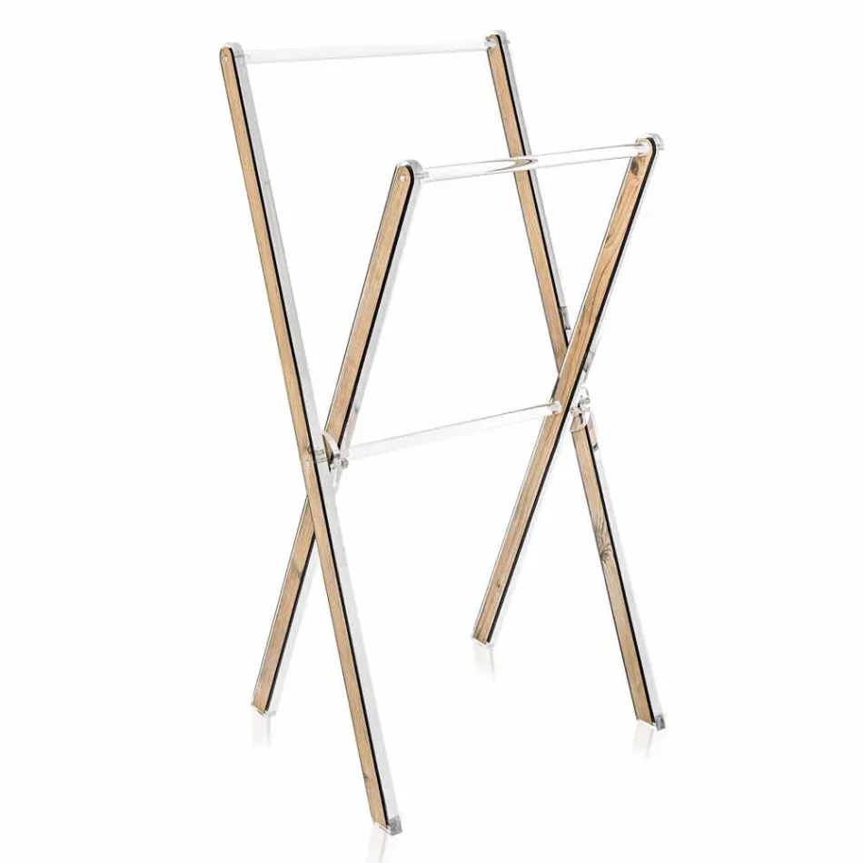 Prosoape de podea de design în plexiglas transparent sau cu lemn - Stendio Viadurini