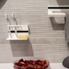 Suport periuță de dinți pentru baie în Corian alb Calitate de proiectare Made in Italy - Elono Viadurini