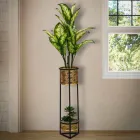 Suport rotund dublu de fier de design modern - Addie Viadurini